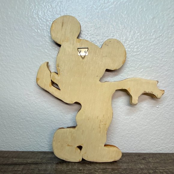 Vintage Disney Mickey N Minnie Mouse Hello Wall Hanging Wood Art Sculpture - Picture 6 of 12